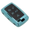thumbnail image 3 of Funda protectora para llave inteligente de coche, estilo fibra de carbono, compatible con Land Rover Range Rover, color verde, 3 of 8