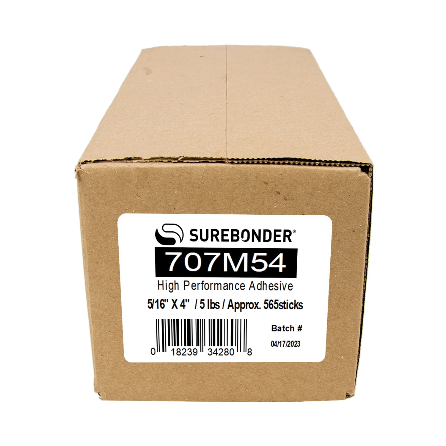 707M54 High Performance Hot Melt Glue Sticks - 5/16" x 4" | 5 lb Box