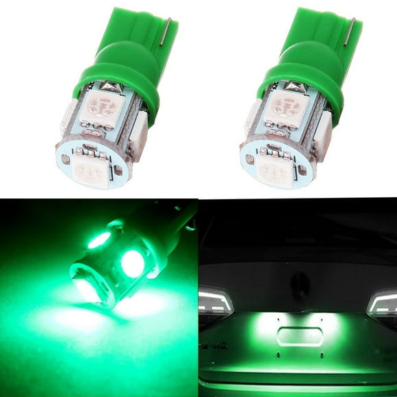 cciyu 194 Ampoules LED Extrêmement Lumineuses T10 5-5050-SMD Lampe Plaque d'Immatriculation Lampe Compensée T10 168 2825 W5W Vert Lot de 2