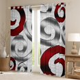 thumbnail image 2 of Manfei Modern Geometric Dots Curtains Pack of 2 (42x84 Each),Vintage Circle Circular Curtains Blackout,Gray Red Bedroom Curtains For Kids,Ultra Soft Home Decor, 2 of 6
