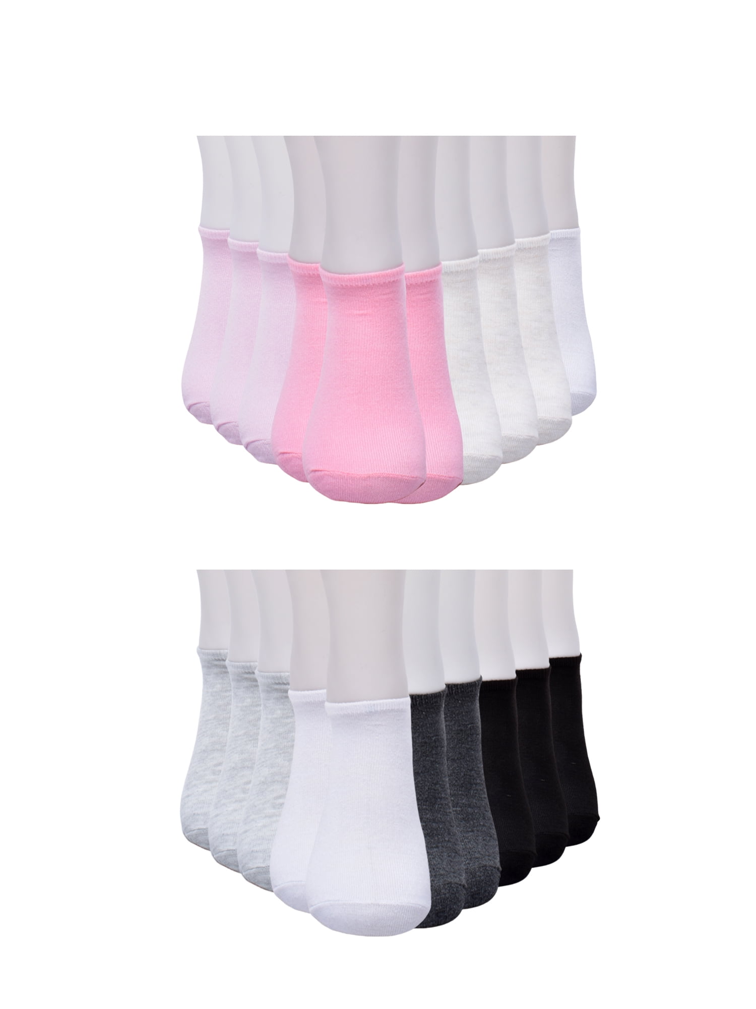 No Boundaries Womens Low-Cut Socks, 20-Pack, Shoe Size 4-10