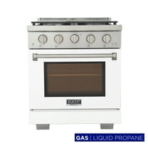 Professional 30-in Propane Gas Range in White with True Simmer Burners