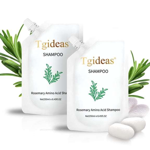 Tgideas Rosemary Biotin Amino Acid Shampoo – Volumizing & Nourishing Formula for Fuller-Looking Hair, Suitable for Men & Women, 8.45 fl oz, 2-Pack