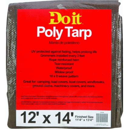 Do it Best Tools Poly Tarp Medium Duty - Durable - 12' x 14', Green