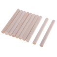 thumbnail image 6 of EHJRE 10 Pieces Round Balsa Unfinished Woodcraft Stick Dowel Rod 80mm, 6 of 9