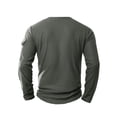 thumbnail image 4 of pstuiky Camisas casuales de manga larga para hombre, Camisa informal de manga larga con cuello en V y bolsillos de color liso para hombre salir tops m, 4 of 7