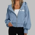 thumbnail image 2 of Veste en Polaire pour Femmes, Veste à Capuche Confortable avec Manches Longues, Coupe Ample, 2 of 5