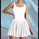 thumbnail image 3 of Falda Plisada para Yoga, Correr, Fitness, Tenis, Color Cisne, Talla L, 3 of 7