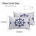 thumbnail image 3 of Waterproof Throw Pillow Covers Set of 2, 20x12 Inch Navy Blue Coastal Decorative Pillowcases Outdoor Pillow Slip Cushion Covers Set for Couch Tent Nautical Summer Beach Ocean, 3 of 7