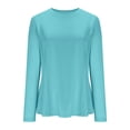 thumbnail image 4 of ZJXFGS Athletic Shirts Women Running Shirts Women Women'S Autumn Long Sleeve Training Tops Yoga Shirts for Women Blue L, 4 of 4