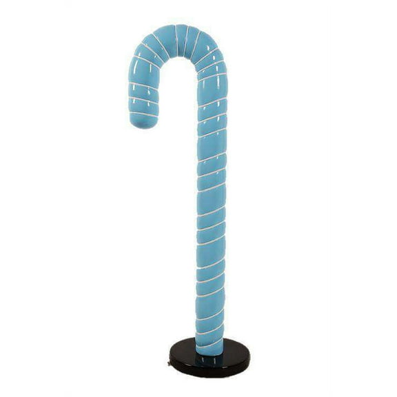Large Blue Candy Cane Over Sized Statue