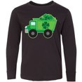 thumbnail image 3 of Inktastic St Patricks Day Irish Clover Dump Truck Childs Long Sleeve Youth T-Shirt, 3 of 5