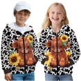 thumbnail image 3 of Pzuqiu Highland Cow Hoodies for Teen Boys 8-10 Warm Full Zip Hooded Kids Sweatshirt Lightness Stretchy Long Sleeve Jacket Outfits with Pockets for Boys Teens Youth, 3 of 7