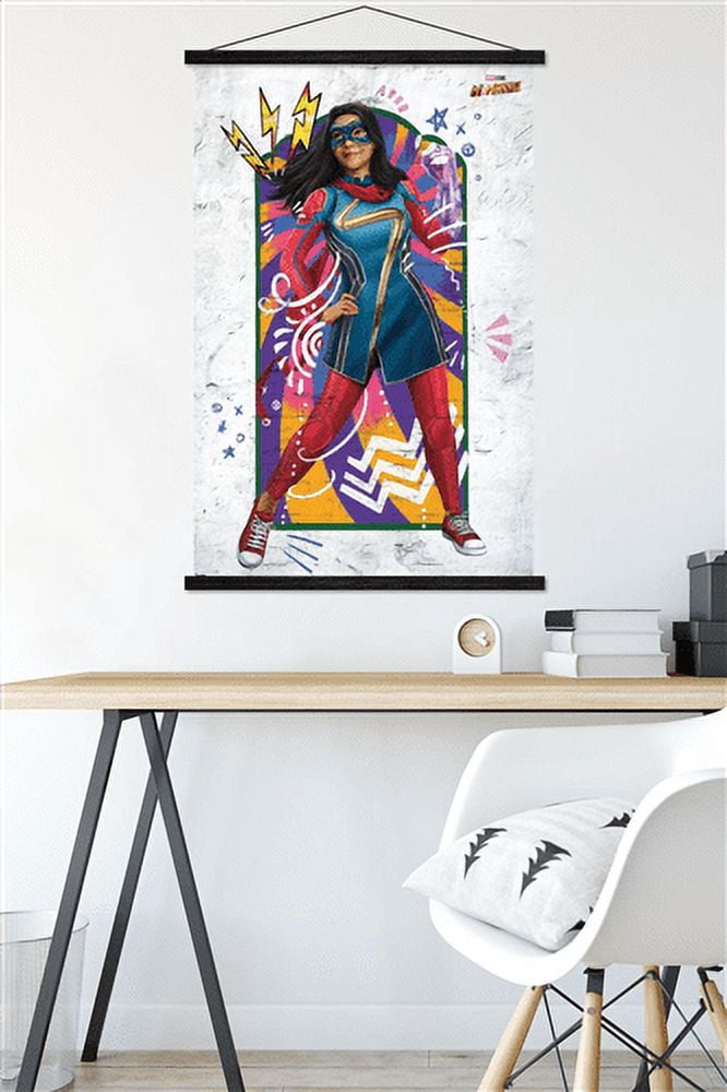 Marvel Ms. Marvel - Window Wall Poster with Magnetic Frame, 22.375" x 34"