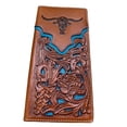 thumbnail image 2 of Floral Long Wallet Embossed Longhorn Floral Accent, 2 of 11