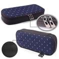 thumbnail image 4 of Lsque Anchor Heart Blue Printed Big Capacity PU Leather Pencil Case Large Pencil Pouch Stationery Pen Bag Pencil Holder for Teen, 4 of 6