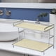 thumbnail image 4 of Organizador de escritorio de 2 niveles, pequeño estante de almacenamiento para baño, organizador de especias Blanco, 4 of 7