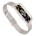 thumbnail image 1 of Correa de malla de acero inoxidable Bling Bling para Mi Band 7 color plateado, 1 of 12