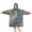 Blue Pioneer Flower-1, variant on Wearable Oversized Blanket,Blue Floral and Petal Pattern Wearable Blanket Hoodie for Adults,Cozy Hooded Blankets with Super Pockets,Super Warm Fuzzy Pullover for Women & Men