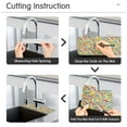 thumbnail image 5 of Art Floral Pattern Single Compact Faucet Drying Pad 14.7x5.4in Absorbent Mat for Small Sinks, Vanity Countertops, 5 of 10