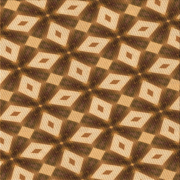 Ahgly Company Machine Washable Indoor Square Transitional Saddle Brown Area Rugs, 5' Square