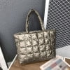Bolso tote grande para mujer, bolso de hombro acolchado, bolso de invierno, bolso tote espacial, bolso de hombro para compras