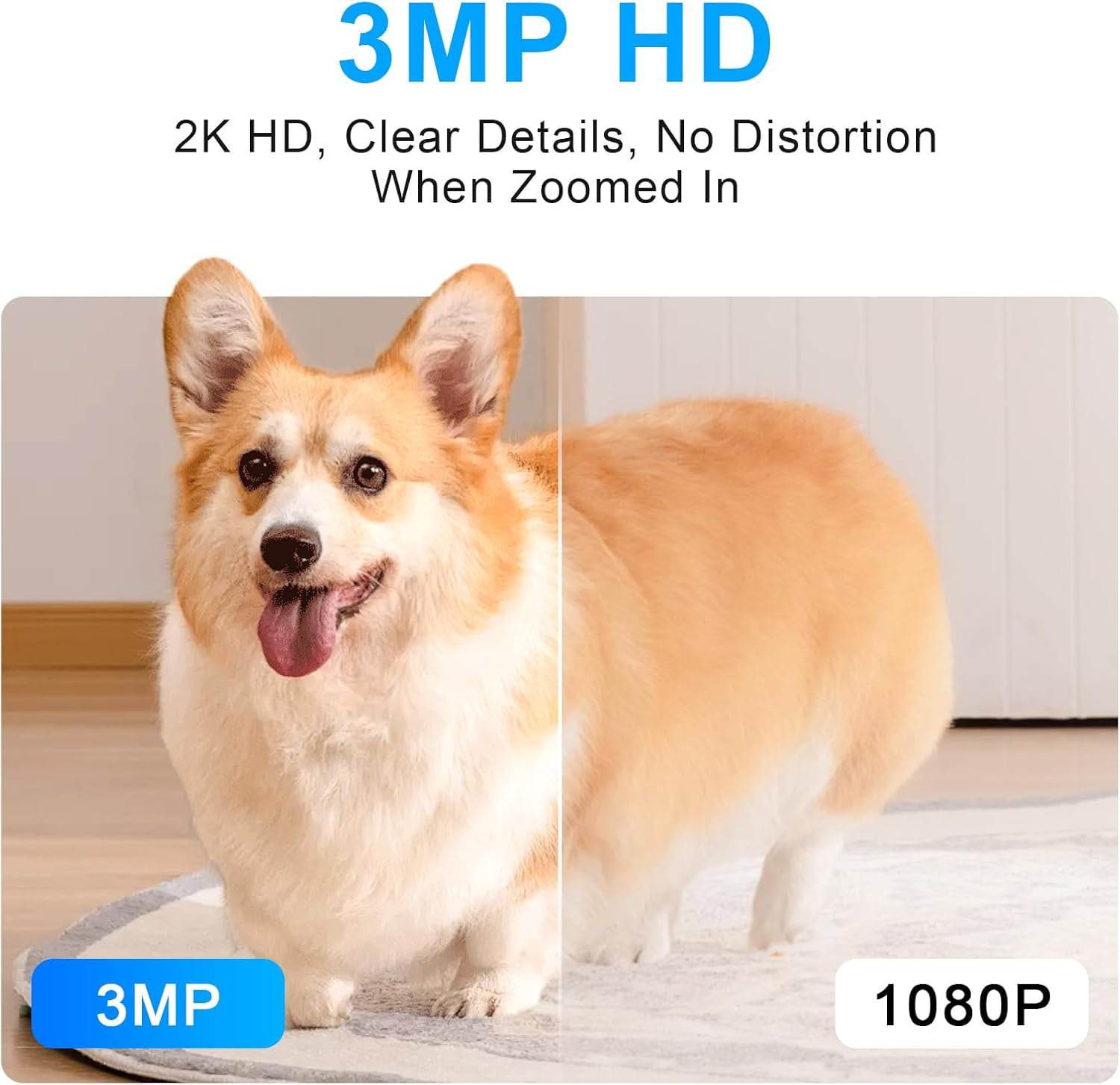 Indoor Camera 2K 5G/2.4Ghz WiFi Home Security, Baby/Pet/Robot Camera with Phone App Motion Detection, Color Night Vision, Siren Alarm, Two-Way Talk, Human Detection