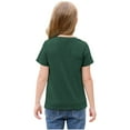 thumbnail image 5 of Taqqpue Girls Short Sleeve T Shirts Kids Casual Crewneck Summer Tops Loose Solid Cute Comfy Basic Shirts 3-14 Years, 5 of 9