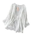thumbnail image 2 of Cárdigan de mujer ahuecado Bikini camisa abierta Top de punto de verano para boda natación, 2 of 10