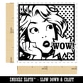 thumbnail image 2 of Wow Vintage Comic Pop Art Self-Inking Rubber Stamp Ink Stamper - Blue Ink - Small 1 Inch, 2 of 7