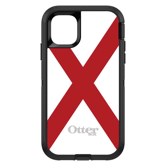 DistinctInk OtterBox Defender Custom Case for Apple iPhone 15 (6.1" Screen) - US State Flag - Wireless Charging Compatible