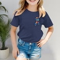 thumbnail image 5 of Girls Autism Shirt Short for Be Kind Autism Tshirt Autism Heart Graphic Tees Autism Accept Tops(Blue,8-9 Years), 5 of 7