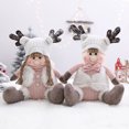thumbnail image 4 of Christmas Pink Stretchable Santa Claus Snowman Plush Standing Dolls Toy Baubles Xmas Decoration Ornament Craft Gift Home Decors, 4 of 5