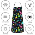thumbnail image 6 of Easygdp Geometric 1980s Styled Apron Waterdrop Resistant with 2 Pockets,Oil Resistant Cooking Kitchen Chef Apron for Women Men, 6 of 7