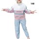 thumbnail image 4 of Jumpingount De ropa deportiva para niña, abrigo, chaqueta, moda, cremallera, ropa a rayas, chándales informales para adolescente de otoño conjuntos de ropa Rosa ciento cuarenta, 4 of 6