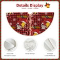 thumbnail image 3 of Daiia Vintage Santa Skiing Red Plaid Drawing Merry Christmas Tree Skirt , Xmas Large Lace-up Tree Skirt, Santa Snowflakes Rustic Home Decorations New Year Party Farmhouse Decor-30", 3 of 6