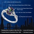 thumbnail image 2 of Gem Stone King 1.85 Cttw Oval Green Mystic Topaz and Round White Topaz 925 Sterling Silver 3-Stone Ring | Three Stone Wedding Anniversary Promise Ring for Women | Size 5,6,7,8,9, 2 of 5