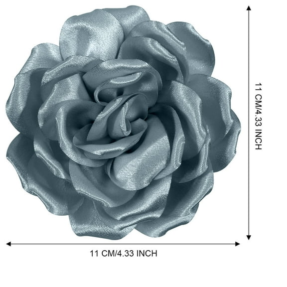 Merdia Rose Flower Brooches and Pins for Women Elegant Flower Pins | Flower Hair Clips for Women | Flower Brooches for Women Dress | Hair Accessories for Women | Rose Brooch Pin Hat Pins Dusty blue