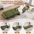 thumbnail image 3 of Yalissey Convertible Sofa Bed Sectional Couches Sleeper Futon Couch with Adjustable Armrest and Backrest for Living Room Bedroom Office(6 pieces,Green), 3 of 5