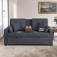 thumbnail image 4 of Cosmic Homes  Fabric Upholstered Sofa Bed With USB Charging Ports - Grey, 4 of 8