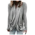 thumbnail image 1 of Women's Lightweight Long Sleeve Drape Front Pullover Nursing Cardigan Top - Polyester Material for Daily Wear, 1 of 6
