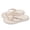 Beige, variant on Women's Thick Sole Flip Flops, Cushioned Non-Slip Slides with Letter Print for Beach and Casual Wear