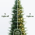 thumbnail image 5 of LuxenHome 7.5Ft Pre-Lit Green Slender Artificial Christmas Tree with Metal Stand, 5 of 9