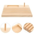 thumbnail image 2 of Wooden Spool Holder and Thread Rack for Sewing with Ruler Storage Rack and Household Template Organizer, 2 of 5