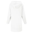 thumbnail image 5 of Hoodie Dress for Women 2025 Fall Winter Long Sleeve Side Slit Plain Hooded Sweatshirt with Pockets Pullover Tops, 5 of 8