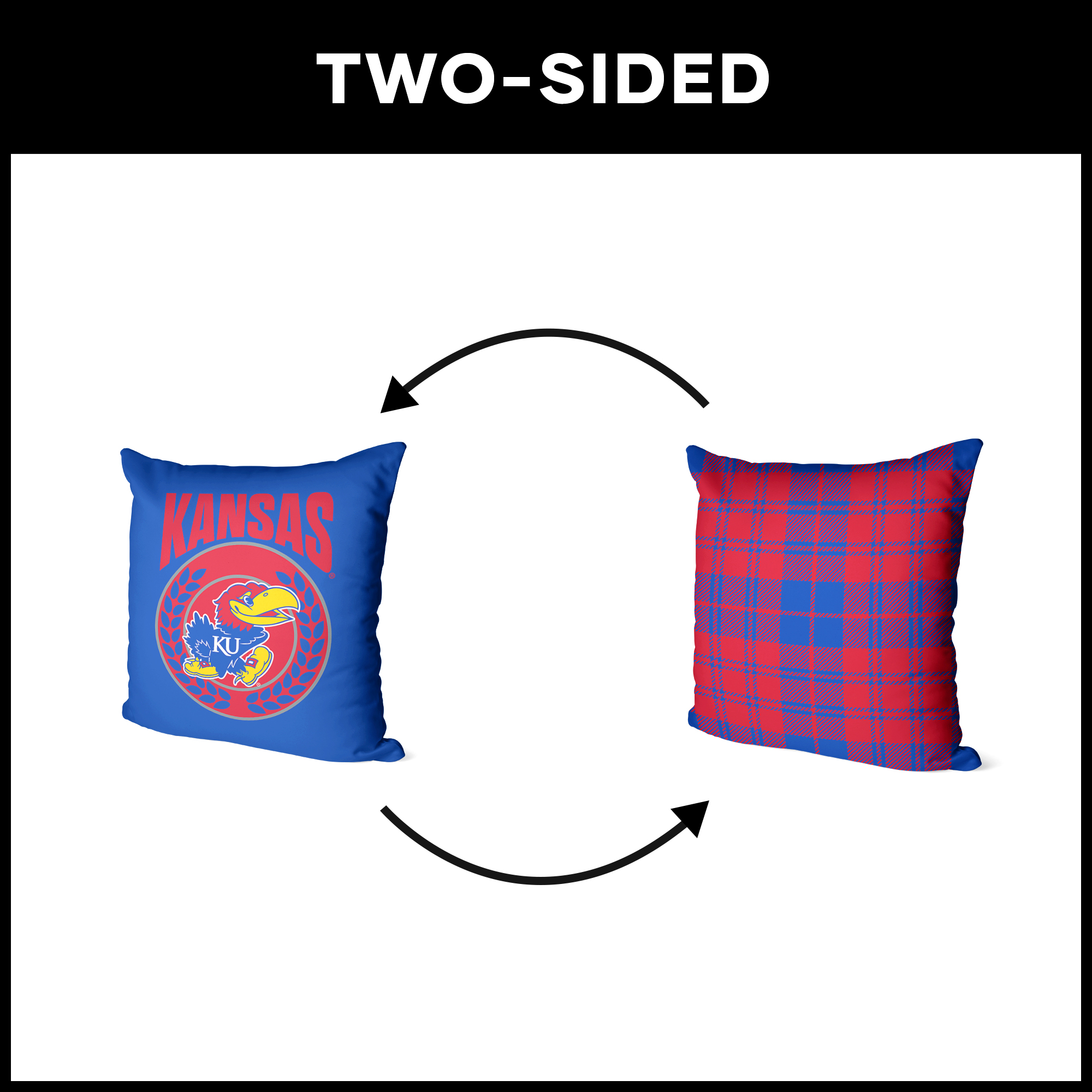 Kansas NCAA Triumph Square Cloud Pillow 24 inches