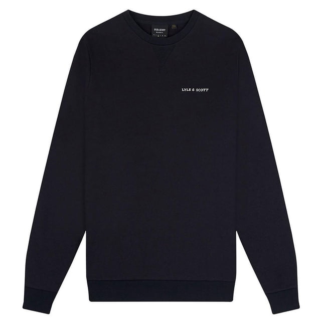 Lyle & Scott Chandail en Molleton à Col Rond Brodé pour Hommes