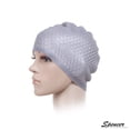 thumbnail image 3 of Spencer Silicone Swimming Long Hair Bubble Cap Anti-slip Ear Wrap Waterproof Swim Bath Hat for Adults Kids Child "Gray", 3 of 8