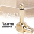 thumbnail image 3 of 2-PACK RCA Female Jack to 1/4 inch Mono Male Plug Right Angle Audio Adapter, 3 of 5