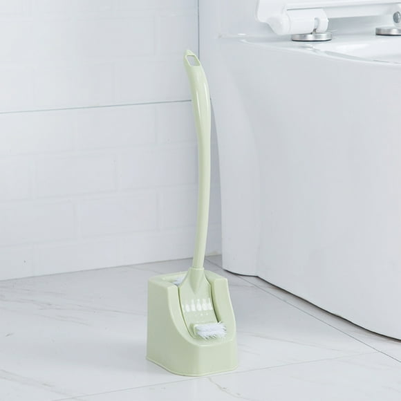 Bathroom Sets Accessories,Dead Corner Toilet Brush Bathroom Cleaning Brush Toilet Long Handle Wall-Mounted Plastic Soft Bristle Brush Set with Base,Make Up Brush Set,Toilet Brush Set